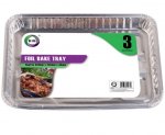 3PC FOIL BAKE TRAY (32X22.5X4.5CM)