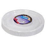 10" White Disposable Plastic Plates 50 Pack