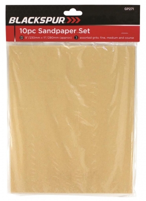 Blackspur Assorted SandPaper 10 Pack