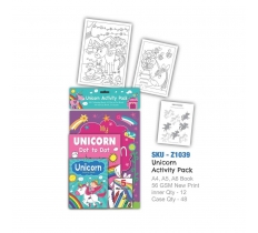 Unicorn Activity Pack (A4,A5 & A6 books with Crayons)