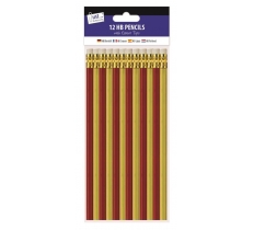 Tallon 12 HB Pencils With Erasers