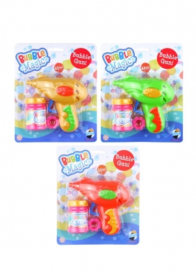 Friction Bubble Gun with Bubble Solution ( Assorted )