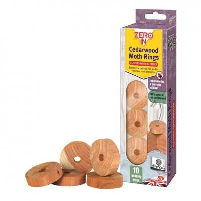 STV Zero In Moth Cedarwood Clothes Repeller Rings 12 Pack