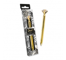 STATIONERY METAL PEN WITH DIAMOND