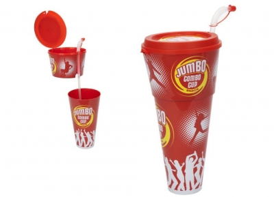 13" Mega Jumbo Snack Food & Drink Combo Cup