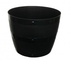 Barrel 50cm Planter Black