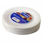 7" ( 18cm ) White Paper Disposable Plates 100 Pack