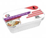 4Pc 1650ml Deep Foil Containers