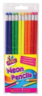 Tallon 10 Neon Rubber Tip Hb Pencils