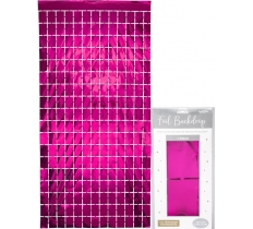 Oaktree Rectangle Foil Backdrop 1m x 2m Metallic Fuchsia