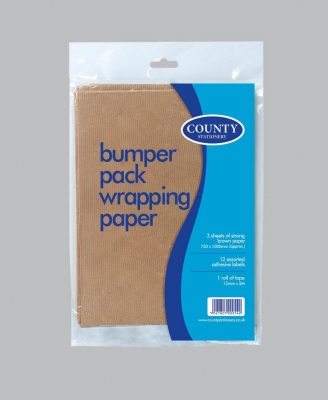 County Brown Paper Bumper Pack ( 75cm X 100cm ) 3 Pack