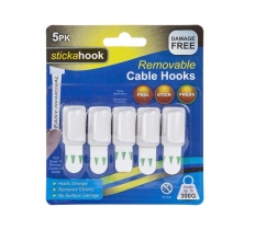 Removable Cable Hooks 300G Capacity Pack Of 5