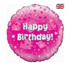 Oaktree 18" Happy Birthday Pink Holographic