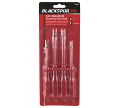 Blackspur 4 Pack Insulated Screwdriver Set