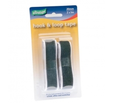 Ultratape 20mm X 1M Black Hook & Loop