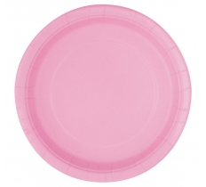 Lovely Pink Solid Round 9 Dinner Plates 8Ct"