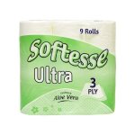 Softesse Ultra 3Ply Toilet Roll Aloe Vera ( 9 Pack X 5 )