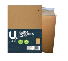 Board Envelopes Large, 265x350mm, 2pk