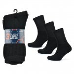 Mens 3 Pack Plain Black Sports Socks