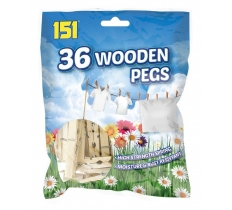 Wooden Pegs 36 Pack