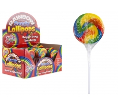 Round Swirl Rainbow Lolly With Stick