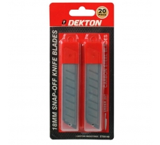 Dekton 18mm 20 Piece Snap-Off Knife Heavy Duty Blades