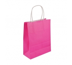 Pink Paper Party Bag With Handles 22 X 18 X 8cm