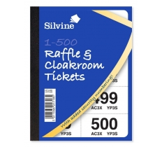 SILVINE RAFFLE & CLOAKROOM TICKETS 1-500 5 TO VIEW