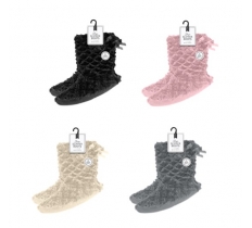 Ladies Sherpa Slipper Boots