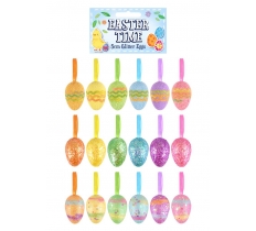 Easter Glitter Eggs 5Cm 6 Pack