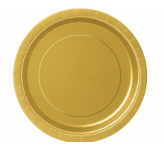 8 Gold 9 Inch Dinner Plates
