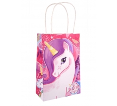 Unicorn Bag Paper Party Bag With Handles 14cm X 21 cm X 7cm