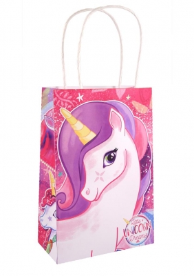 Unicorn Bag Paper Party Bag With Handles 14cm X 21 cm X 7cm