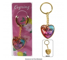 Mum In A Million Heart Keyring