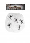White Spiders Web (40g) with 5 Plastic Spiders