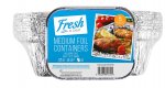 Medium Foil Containers & Lids 8 Pack