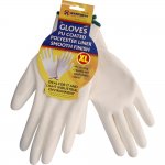 White 10" 13G Coating Smooth Finish Gloves