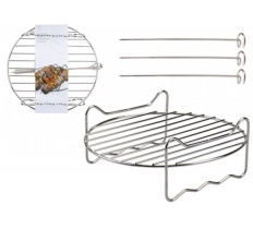 Air Fryer Rack With 3 Skewers 19 X 19 X 5cm