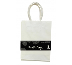 WHITE BAGS 20X15X6CM 3PK