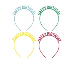 4 Pack Happy Birthday Headband