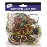 Tallon Coloured Elastic Bands 100Gm