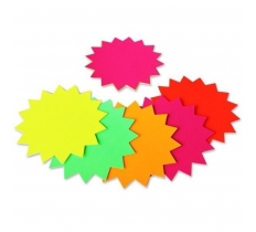 County Fluorescent Stars 152mm 12 Pack
