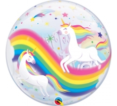 Qualatex 22" Unicorn Rainbow Bubble Balloon