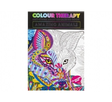48 PAGE A4 COLOUR THERAPY BOOK ANIMAL THEME