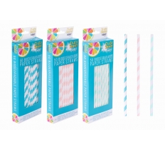 Bello Paper Drinking Straws 50 Pack ( Assorted Colours )