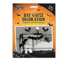Halloween Bat Gauze With Bats Decoration