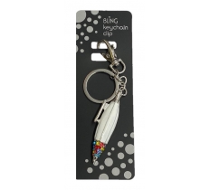 Bling Pen Design Keyring With Keychain & Clip