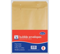 County Manilla Bubble Envelopes E ( 220 X 265mm ) 10 Pack