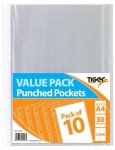 Tiger A4 Value Pack 10 Punched Pockets