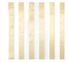 Gold Strip Paper Napkins 16 Pack